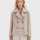 Pinalle | Krótki płaszcz z kołnierzem z klapami