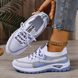 Baskets de sport femme style décontracté pour marche et loisirs