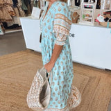 Damska Sukienka Midi z Nadrukiem | Boho