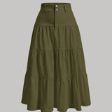 Jupe longue taille haute femme style bohème élégante pour printemps et été