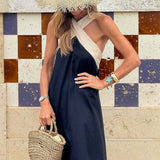 Damska Sukienka Maxi Halter | Bez Rękawów