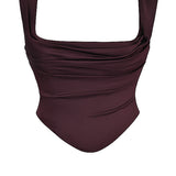 Sarah – Ensemble Corset et Jupe Longue en Brun
