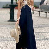 Damska Sukienka Maxi Halter | Bez Rękawów