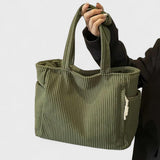 Tilda – Torebka tote w prążki z sznurkiem