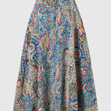 Jupe longue femme style bohème chic imprimé paisley – Élégante et fluide pour le printemps-été