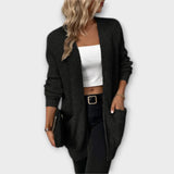 Nancy - Kardigan Casual z Dzianiny z Kieszeniami