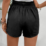 Jupe portefeuille courte taille haute avec ceinture nouée pour femme - Style élégant d'été