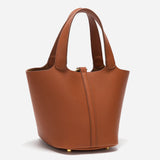 Glaiza | Elegancka Torebka typu Bucket Gold-Lock