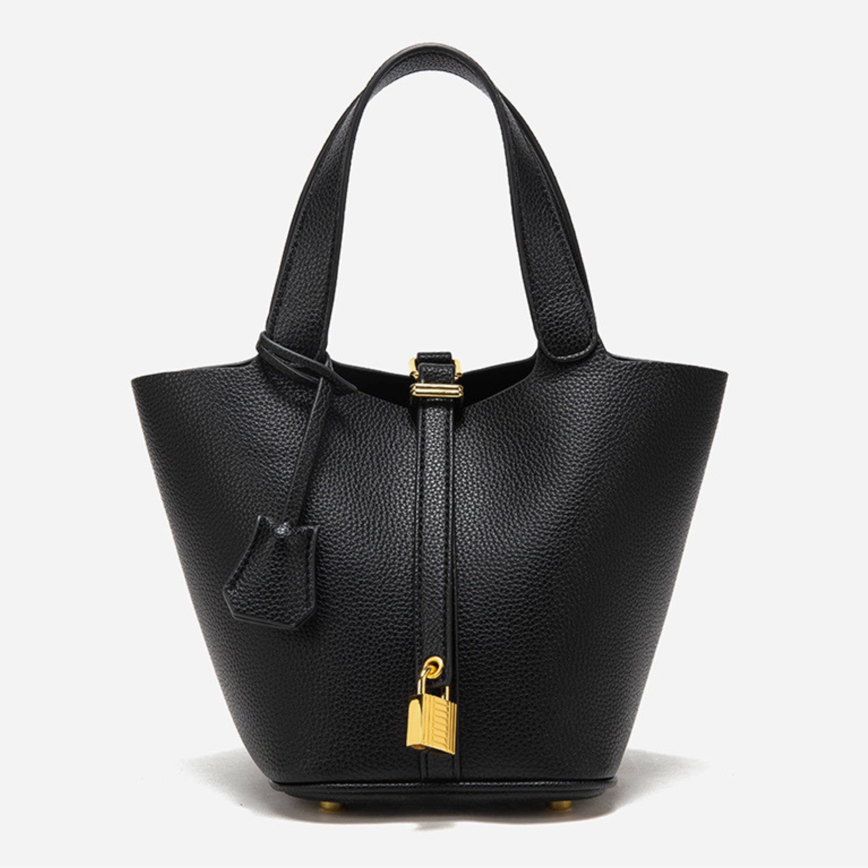 Glaiza | Elegancka Torebka typu Bucket Gold-Lock
