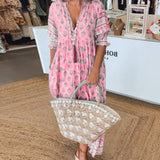 Damska Sukienka Midi z Nadrukiem | Boho