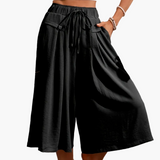 Jupe-culotte ample femme style élégant pour l'été, coupe large et décontractée