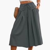 Jupe-culotte ample femme style élégant pour l'été, coupe large et décontractée