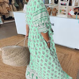 Damska Sukienka Midi z Nadrukiem | Boho