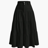 Jupe longue taille haute femme style bohème élégante pour printemps et été
