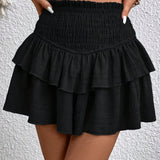Jupe Courte Femme à Volants Style Bohème Casual Été