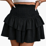 Jupe Courte Femme à Volants Style Bohème Casual Été