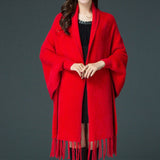 Alberta | Elegancki płaszcz z frędzlami