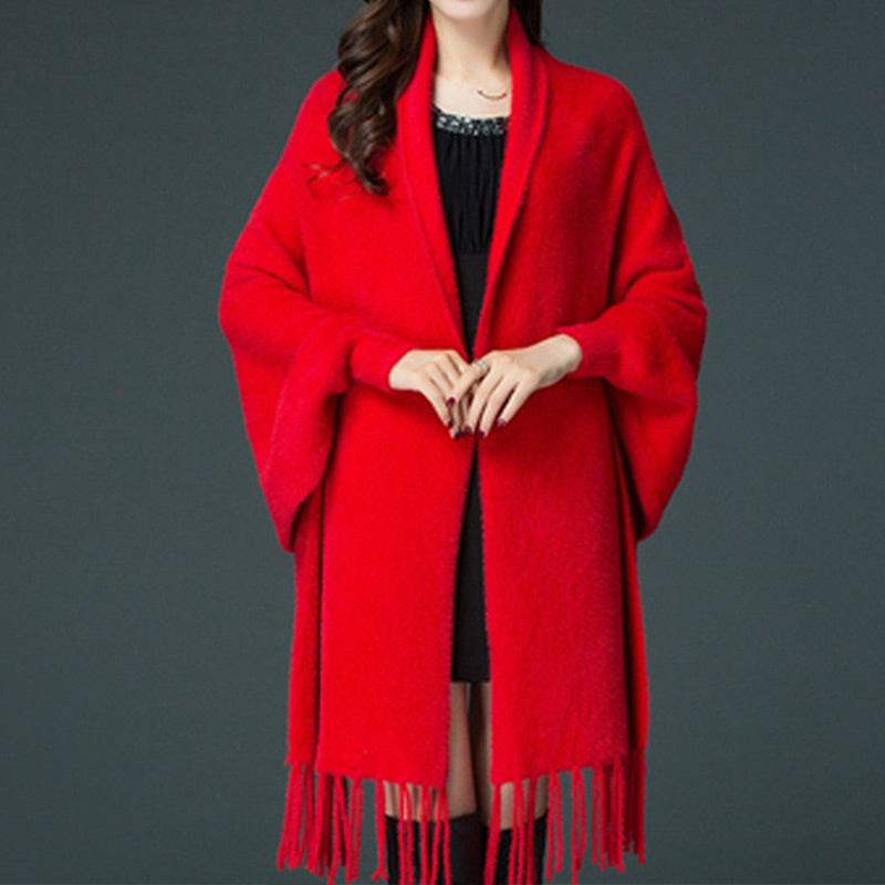 Alberta | Elegancki płaszcz z frędzlami