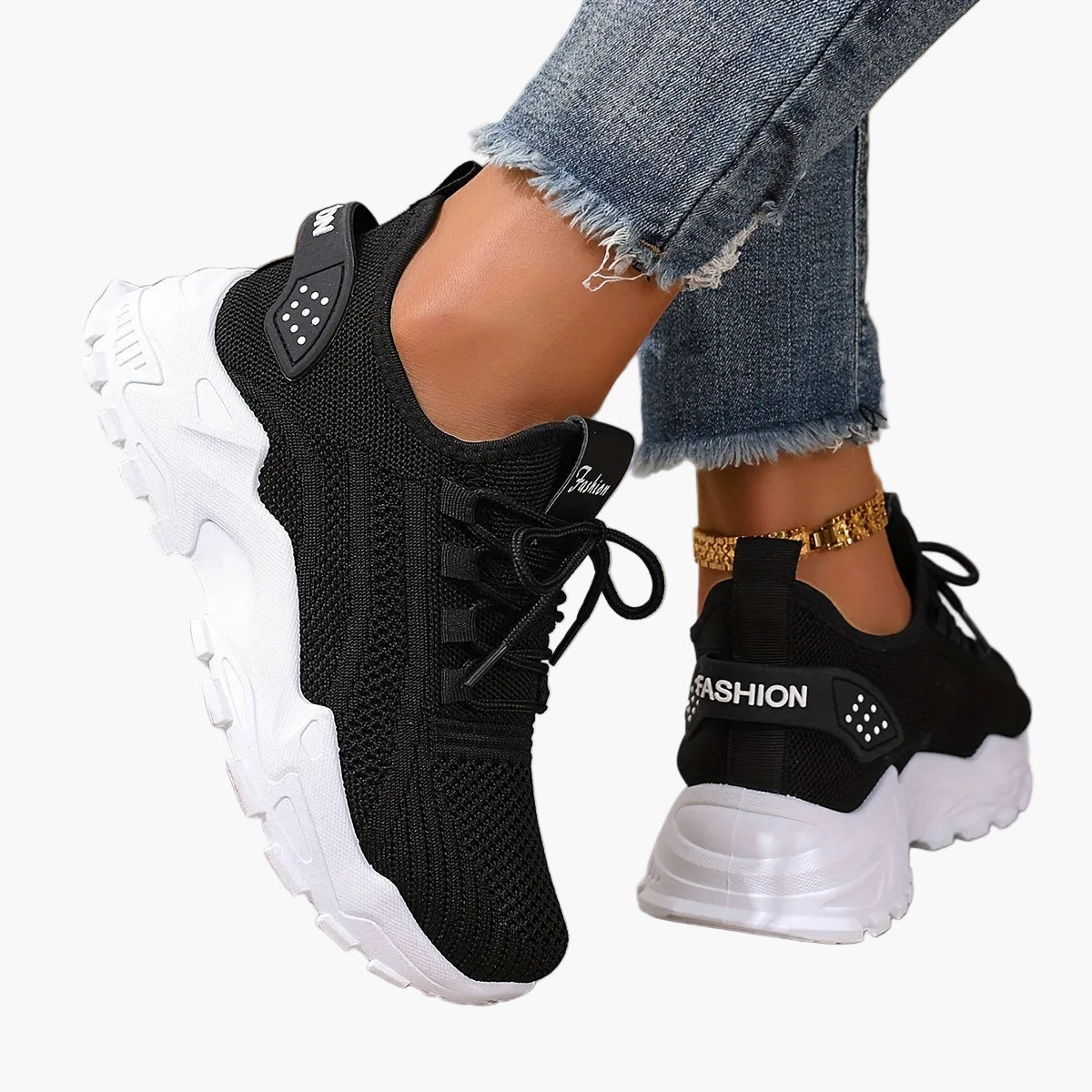 Baskets de sport femme ultra-légères style running pour loisirs et marche