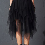 Jupe femme élégante style tulle volanté pour occasions spéciales