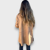 Eloise – Miękki Blazer-Kardigan w Kolorze Kamelowym