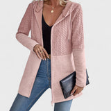 Valentino - Elegancki Szary Kardigan z Kapturem dla Kobiet