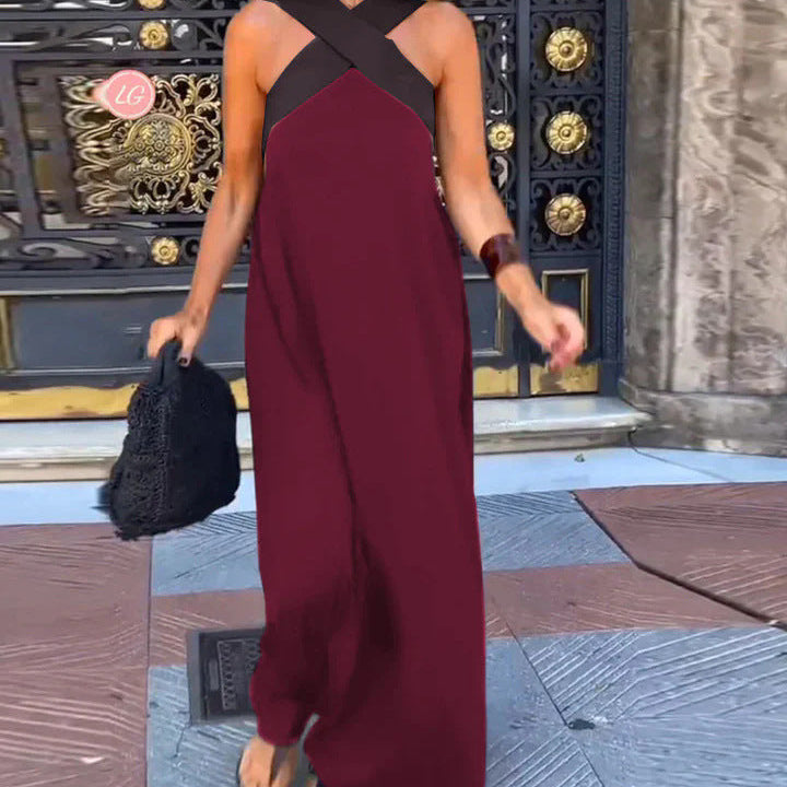 Damska Sukienka Maxi Halter | Bez Rękawów