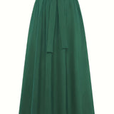 Jupe longue taille haute style paperbag femme élégante et décontractée
