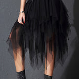 Jupe femme élégante style tulle volanté pour occasions spéciales