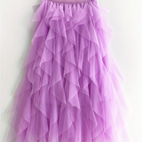 Jupe longue à volants style bohème pour femme, élégante et tendance, idéale pour occasions spéciales et looks romantiques