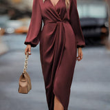 Selina | Elegancka damska sukienka satynowa