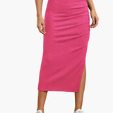 Jupe Longue Fendue Femme Style Élégant pour l'Été