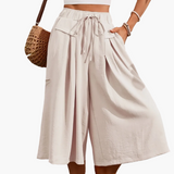Jupe-culotte ample femme style élégant pour l'été, coupe large et décontractée
