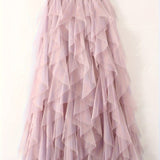 Jupe longue à volants style bohème pour femme, élégante et tendance, idéale pour occasions spéciales et looks romantiques