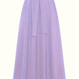 Jupe longue taille haute style paperbag femme élégante et décontractée