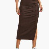 Jupe Longue Fendue Femme Style Élégant pour l'Été