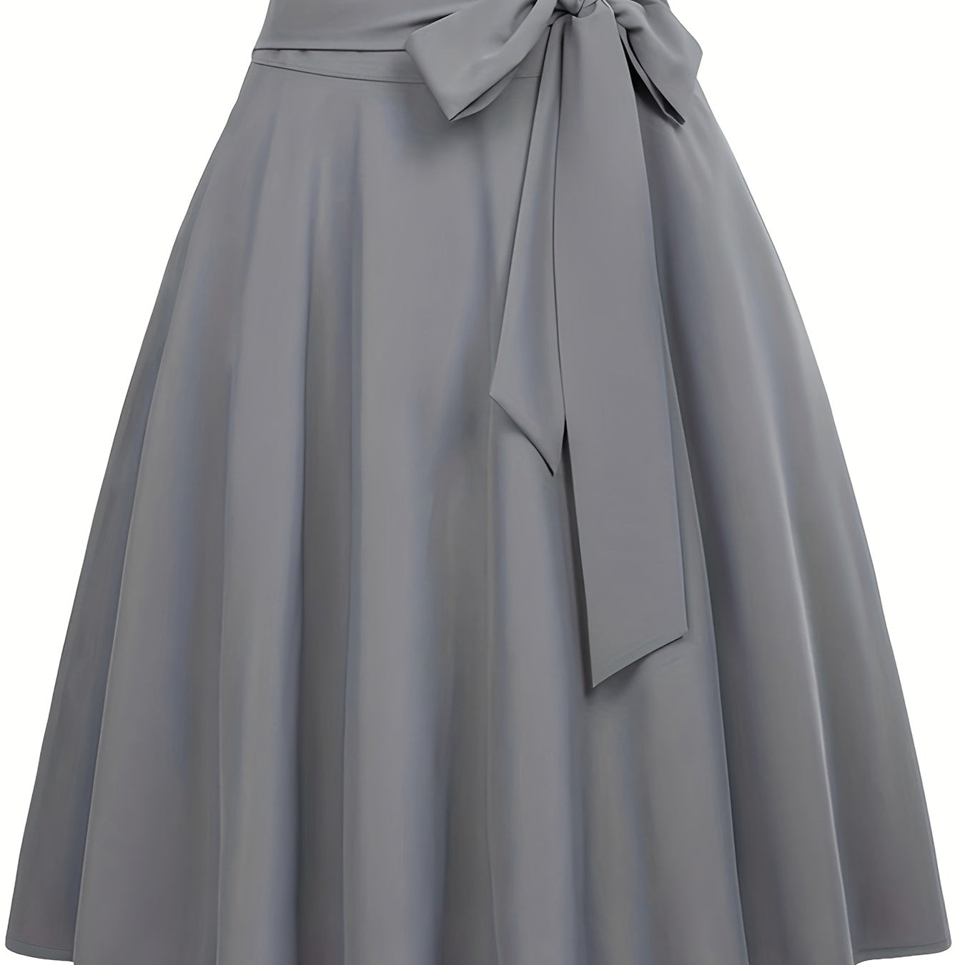 Jupe patineuse femme chic à taille haute avec ceinture nouée – Style élégant pour toutes occasions