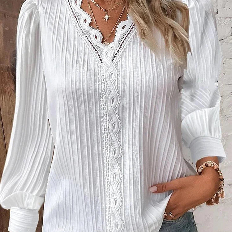 Alison – Sweter w Paski z Kołnierzem