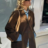 FIORA - Marynarka Blazer z Zamszu