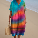 Przedsława | Sukienka Tie-Dye o Zachodzie Słońca