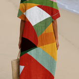 Halina | Sukienka Kolorowa Patchwork