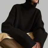 Zoey - Oversize Sweter z Wysokim Kołnierzem