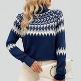 Ella | Elegancki Sweter w Geometryczny Wzór
