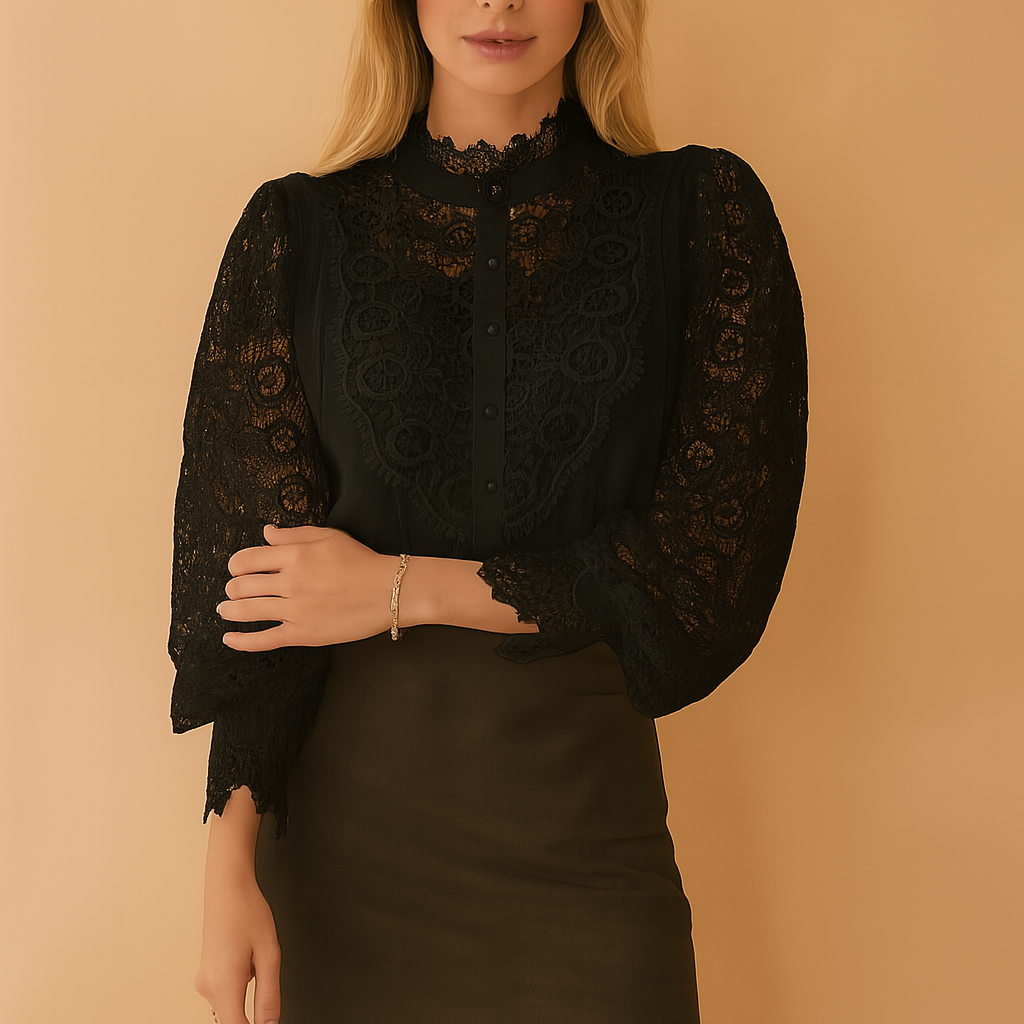 Margarett | Elegancka kwiatowa koronkowa koszula