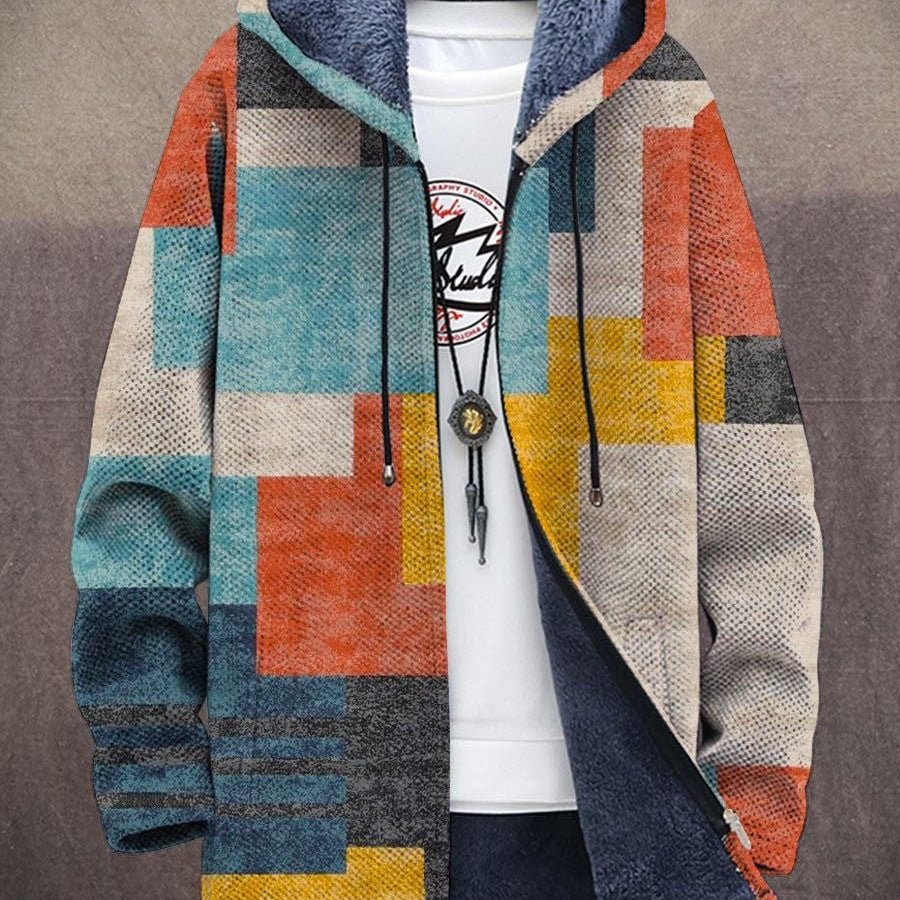 Delilah | Luksusowa kurtka z kapturem inspirowana sztuką, z zamkiem błyskawicznym