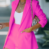Stylowy zestaw blazer i szorty dla kobiet