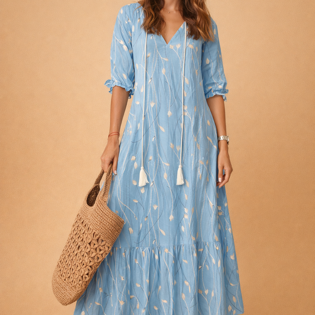 ANA | Sukienka Maxi w Kwiatowy Wzór