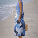 Halina | Sukienka Midi Patchwork z Kotkami