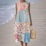 Anastazja | Sukienka Midi Patchwork