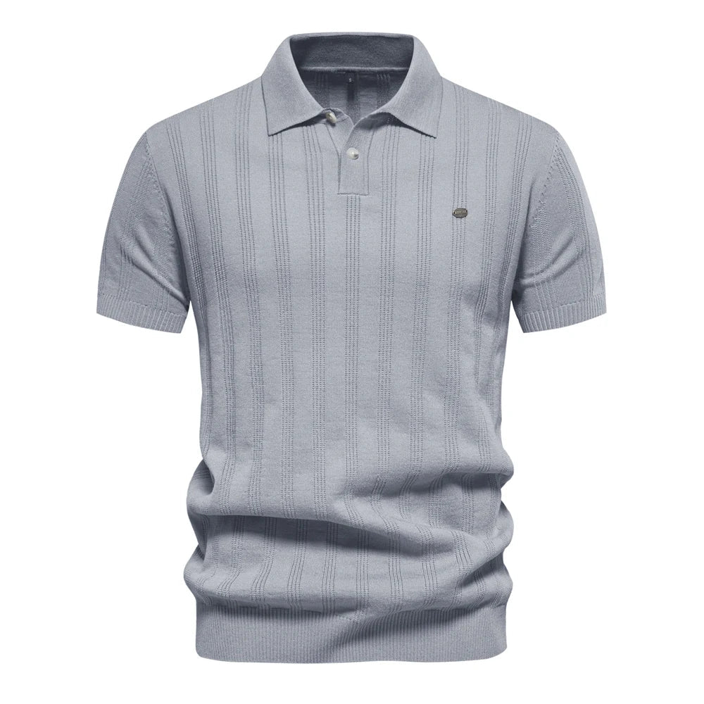 Męska Pasiasta Dziana Koszulka Polo | Stylowa